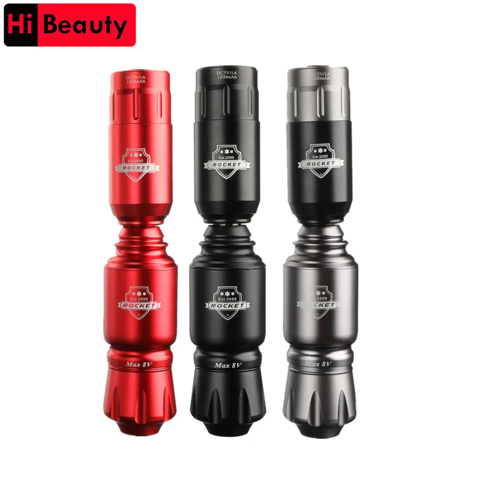 RocketTattooPenRotaryGunMotorMachineWithRCASocketRechargeableTatuBatteryPowerForPermanentMicroneedlingMakeup-AliExpress