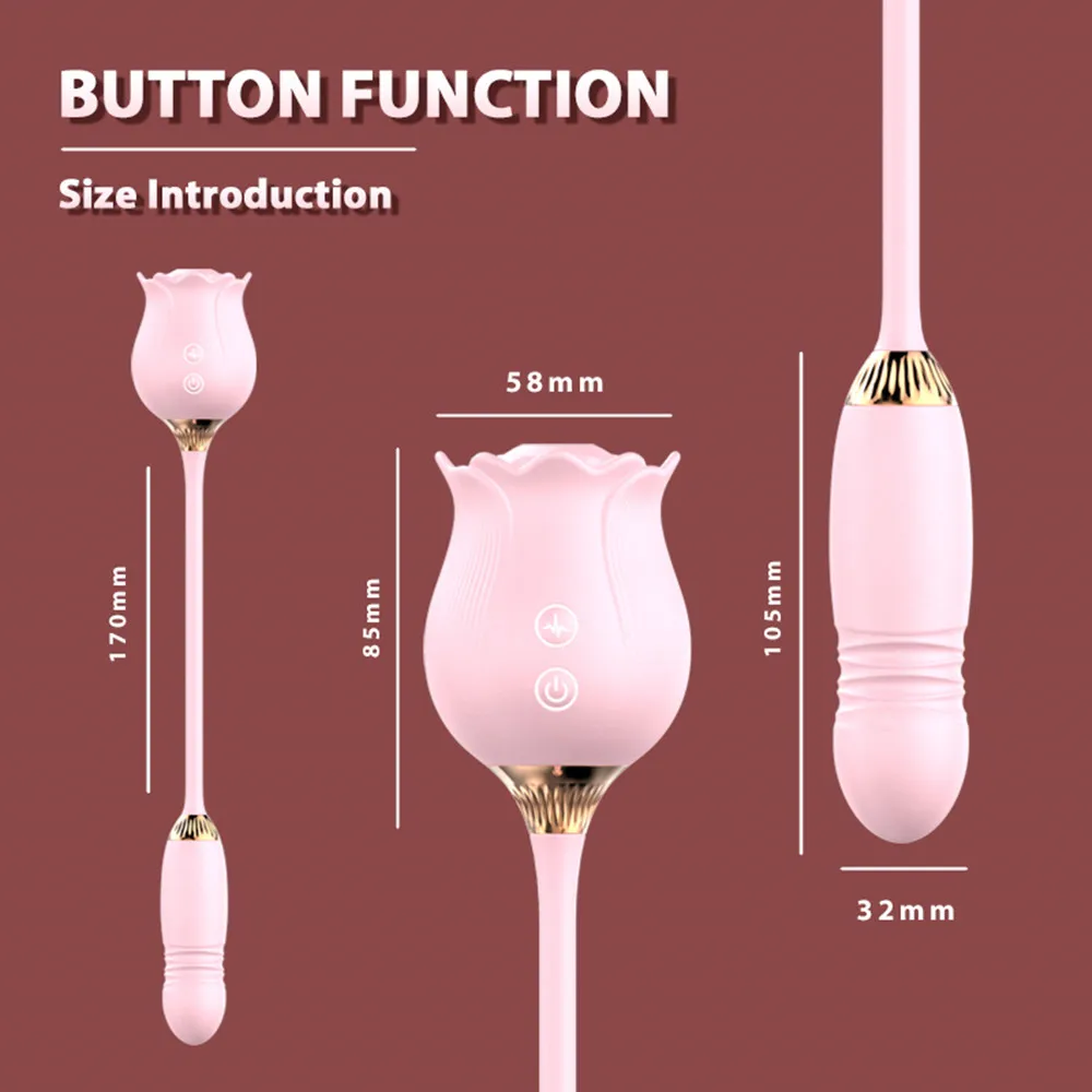 Mini Small Red Pink Purple Sex Toys Dildo Rose Vibrator Women Sex Toys 12 Frequency Sucking Stretching Modes Adult sex toys