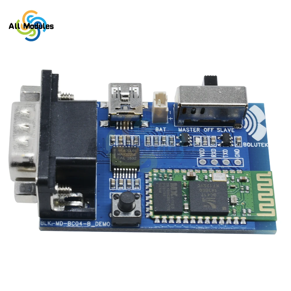 Rs232 Bluetooth Serial Adapter Board Master Slave 2 Modes 5v Mini Usb Bluetooth Serial Port
