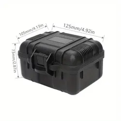 Durable Water-Repellent Tool and Camera Storage Box with Shockproof Protection (125x105x73mm)