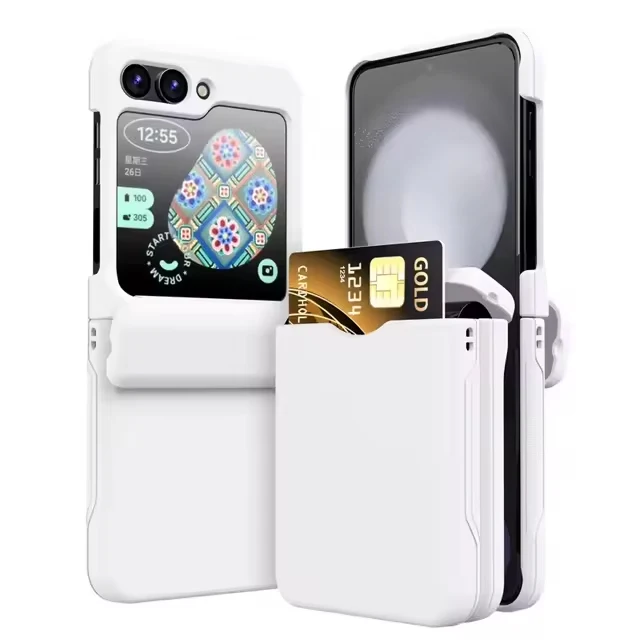 Shockproof Flip Cover Card Holder Phone Case with Fall Prevention