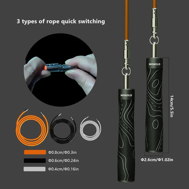 Professional Three-rope Skipping Rope Set, Gym Sports Equipment, Home Adult Weight Fitness Exercise, Weight Rope Adjustable 5