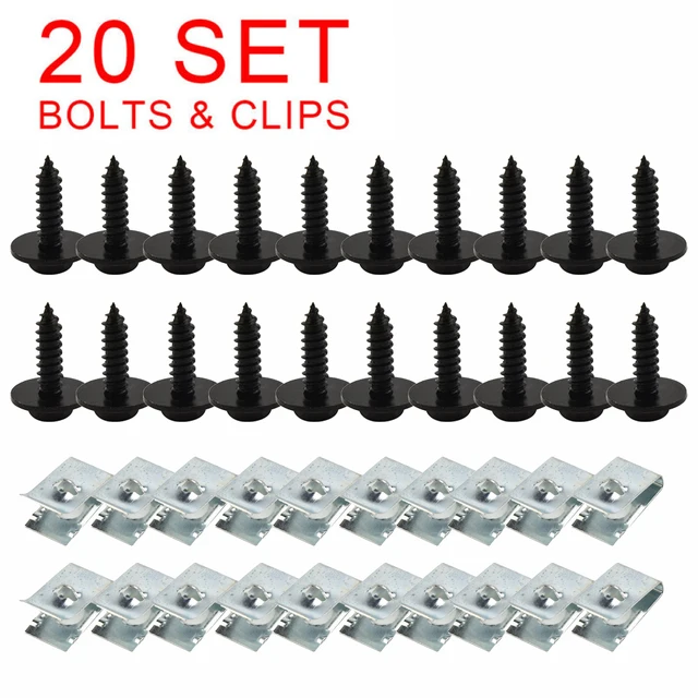 40個/20セットシャーシエンジンガード金属ナットねじワッシャーu