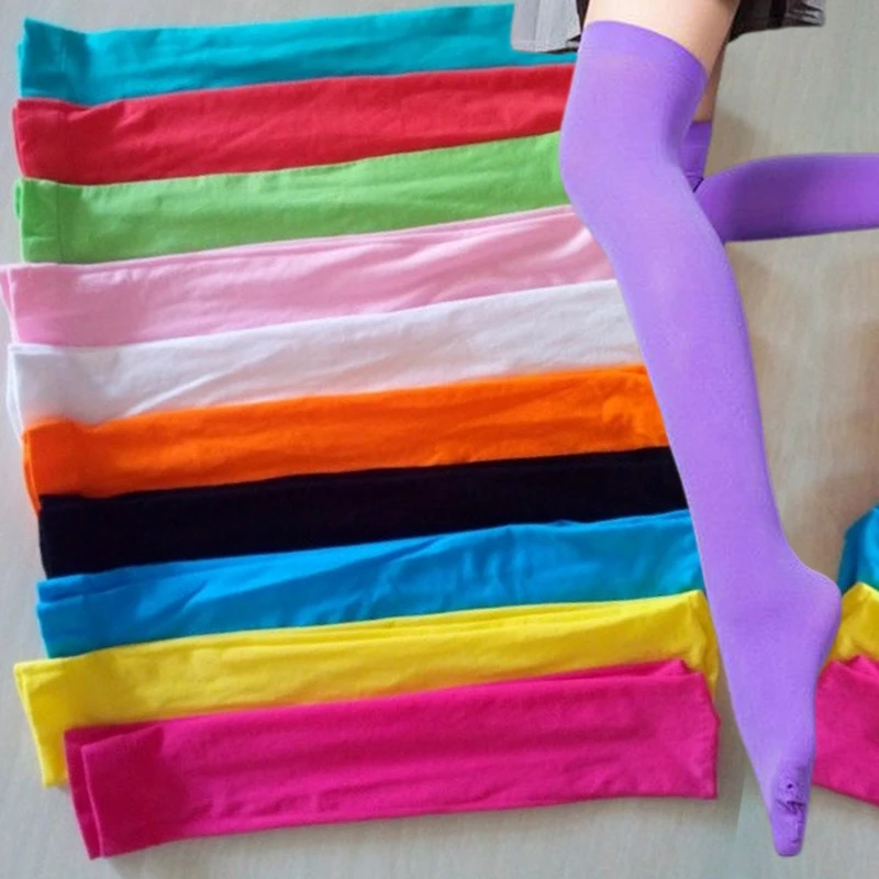 Medias Rojas Por Encima De La Rodilla Con Lunares – Calcetines Elásticos Antideslizantes Para Cosplay Y Fiestas De Disfraces