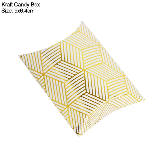 10/20/30Pcs Pillow Candy Box Kraft Paper Christmas Gift Packaging Boxes Candy Bags Wedding Favors Birthday Party Decorations Style15