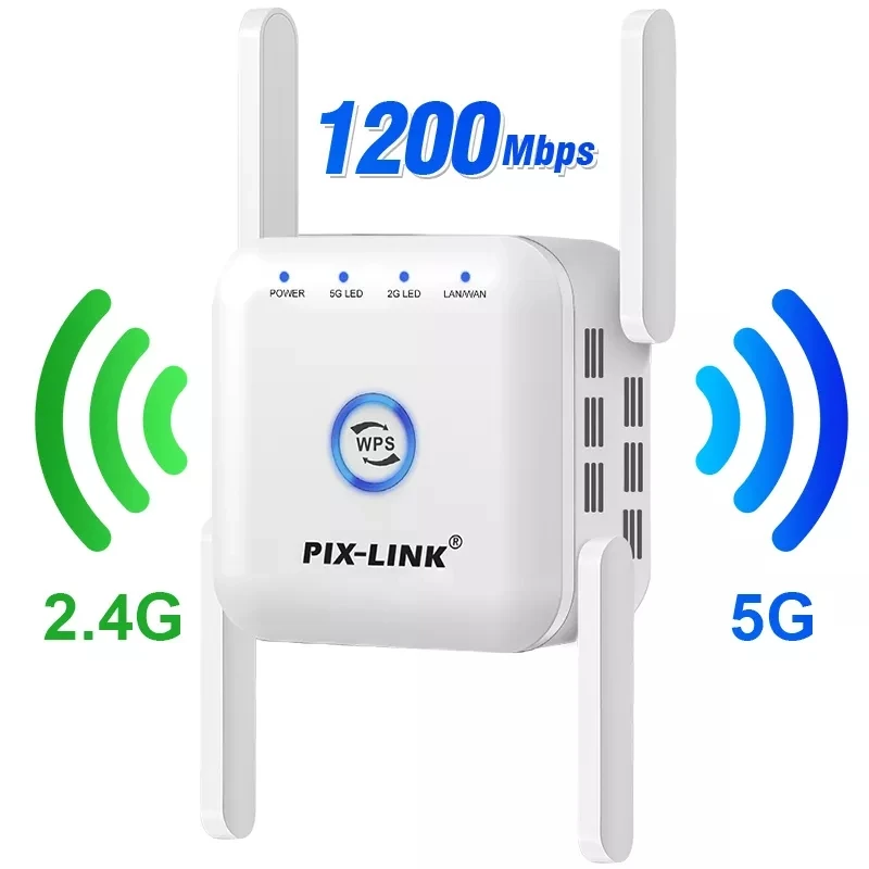 

PIXLINK LV-AC24 повторитель Wi-Fi усилитель сигнала Wi-Fi ретранслятор сигнала Wi-Fi Беспроводной 5G 2,4 ГГц WiFi повторитель удлинитель 1200 Мбит/с Wi-Fi усилитель 802.11N дальний AP усилитель сигнала
