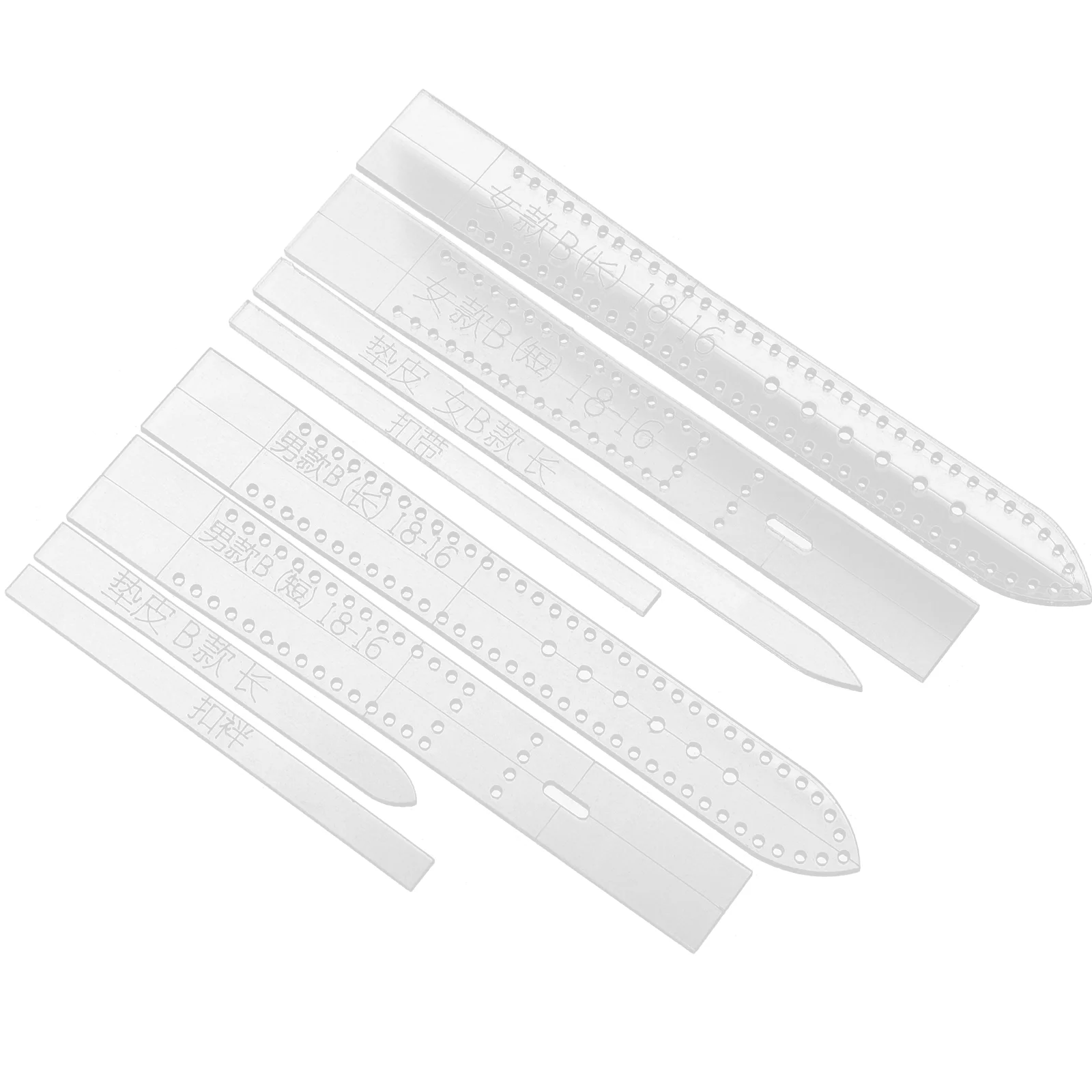 

8 Pcs Watch Straps Template Clear Acrylic Men Watch Strap Templates Version for Craft DIY Man