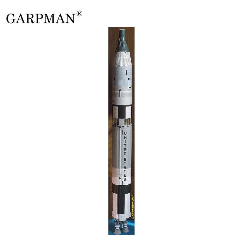 1/48 USA Launch Vehicle Gemini-Titan XI Rocket 3D Paper Model Puzzle Student Hand Class DIY Space Papermodel Toy