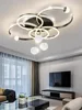 2024 New Modern Round Led Black Living Room Pendant Light Kitchen Restaurant Glossy Pendant Light Interior Decoration 4
