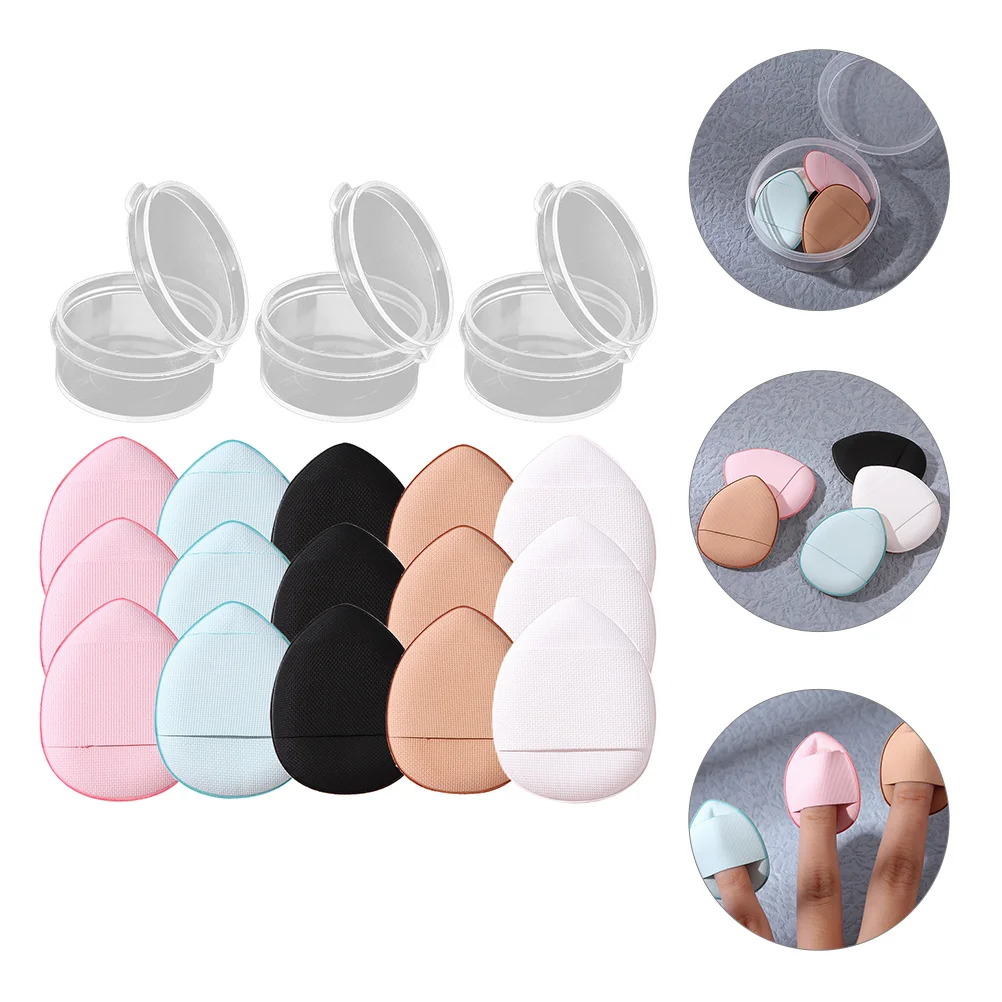 

15pcs Makeup Powder Puff Facial Foundation Puff Mini Fingertip Powder Puffs
