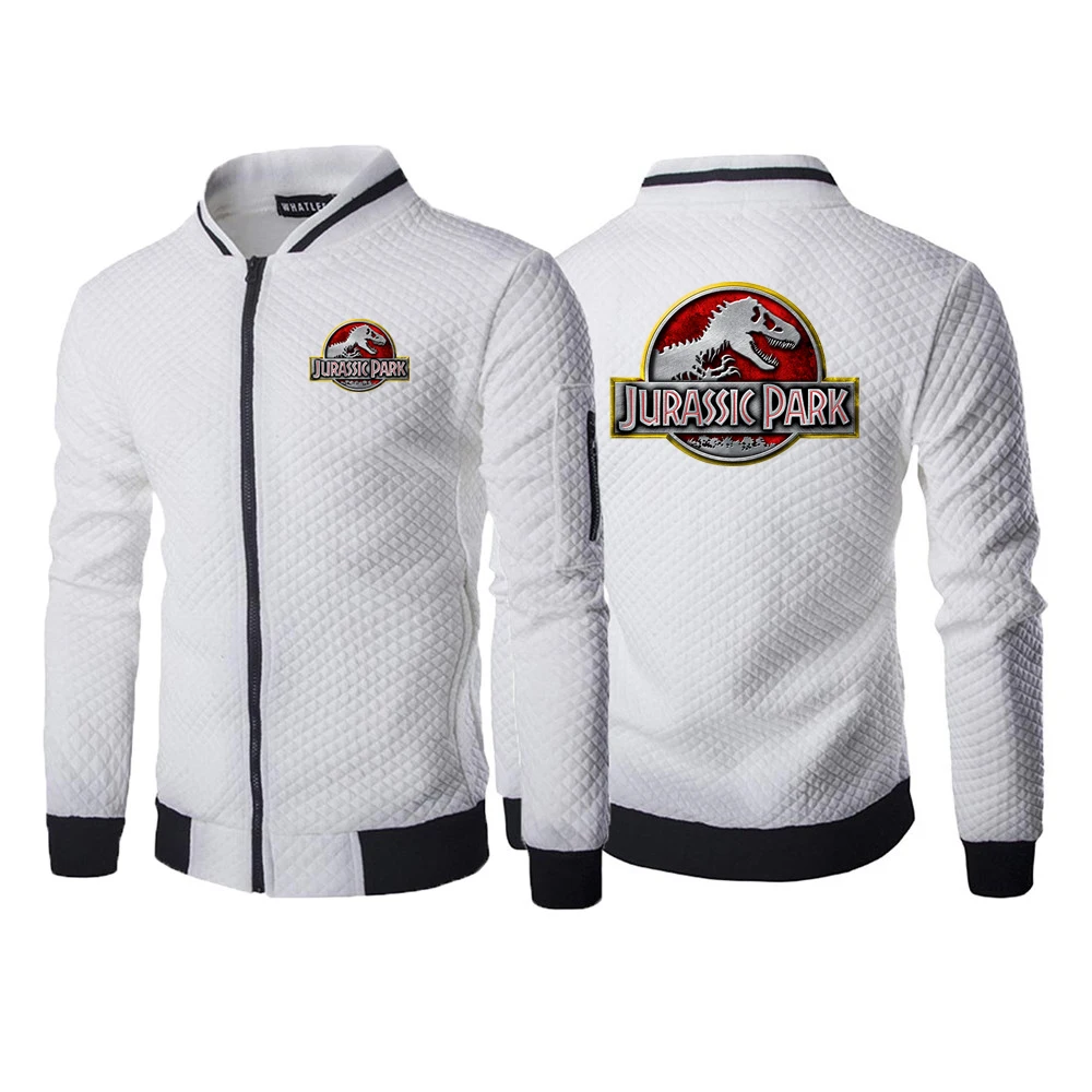 Jurassic Park 2023 New Men Printing Casual Comfortable Fashion Simple Spring Autumn Hot Sale Six-color Zipper Round Neck Coat