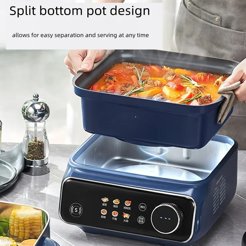 New Electric Boiler Multi-functional Three-layer Stainless Steel Large Capacity Cooking Stew Multi-functional One Steam Box