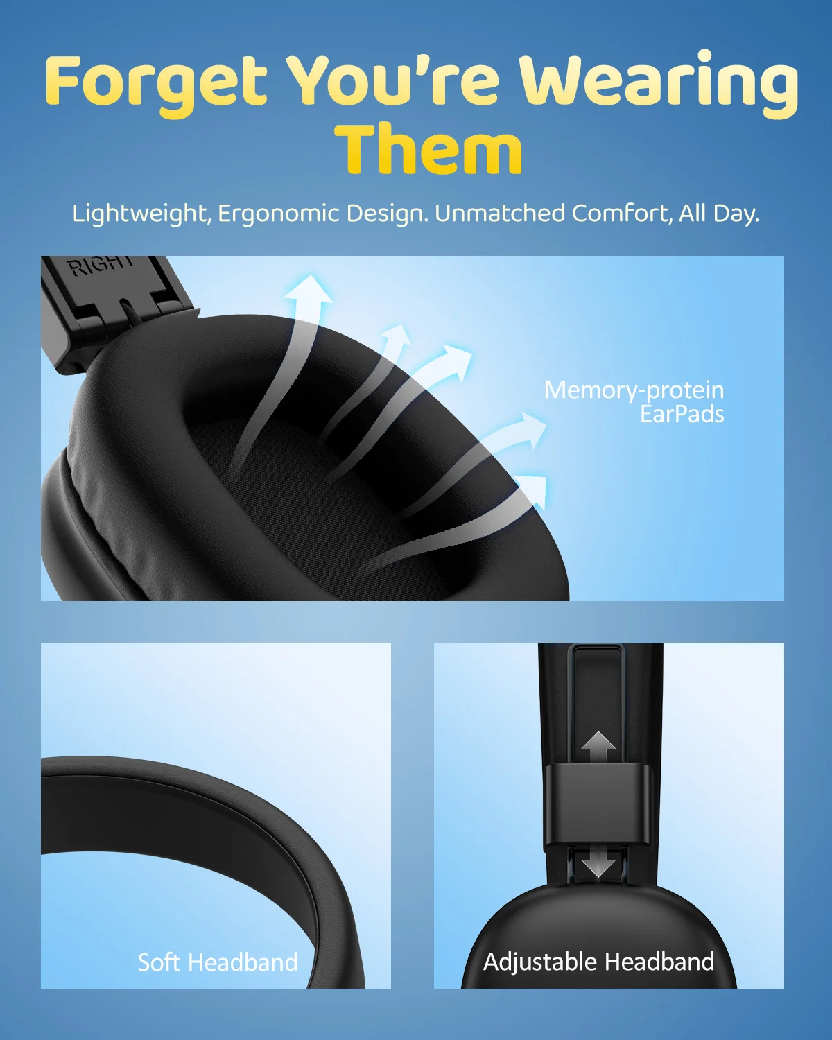 Awatrue Kids Safe-Volume Wireless Bluetooth Headphones with Mic and USB-C Charging