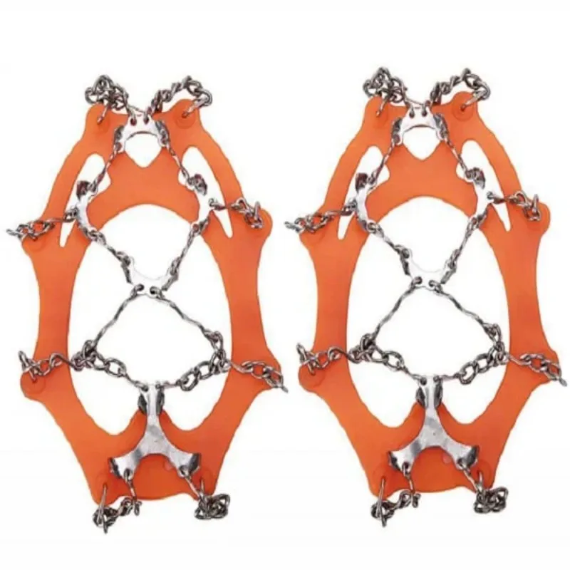 Portable Manganese Steel Crampons Snow Non Slip Climbing Shoe Cover Crampons Cleats Ice Gripper For Spikes Hiking Winter Mangane