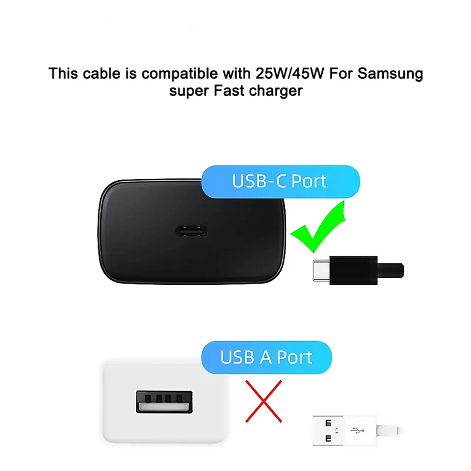 Samsung Super Fast Charging Type C PD Cable - Original 60W/45W/25W
