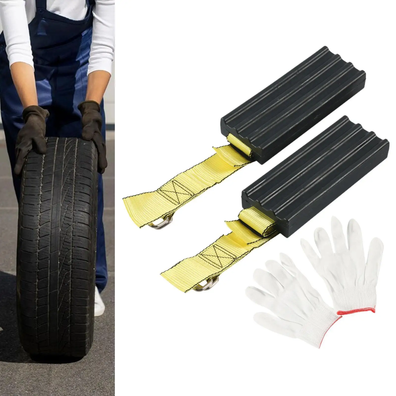 2Pcs Trucks Snow Block Tire Traction Device Easily Install for Outdoor Adventurists Tire Chain Alternative Generic Accessory