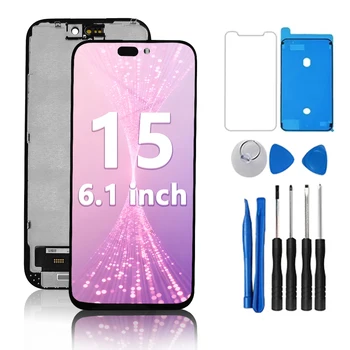Display LCD InCell A3090 A2846 A3089 A3092 per iPhone 15, Schermo Touch con Digitalizzatore, Assemblaggio Sostitutivo LCD per iPhone 15