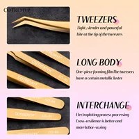 Eyelash Extension Tweezers Eyelash Extensions Tools Hair Removal Eyelash tweezer for professional makeup Volume Fans 2
