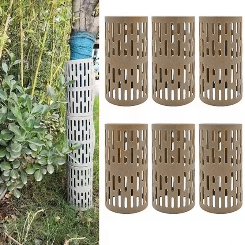 

6/10Pieces Plastic Tree Trunk Protectors Nursery Mesh Tree Bark Protector Tree Guard Prevent Damage Trimmers Mowers