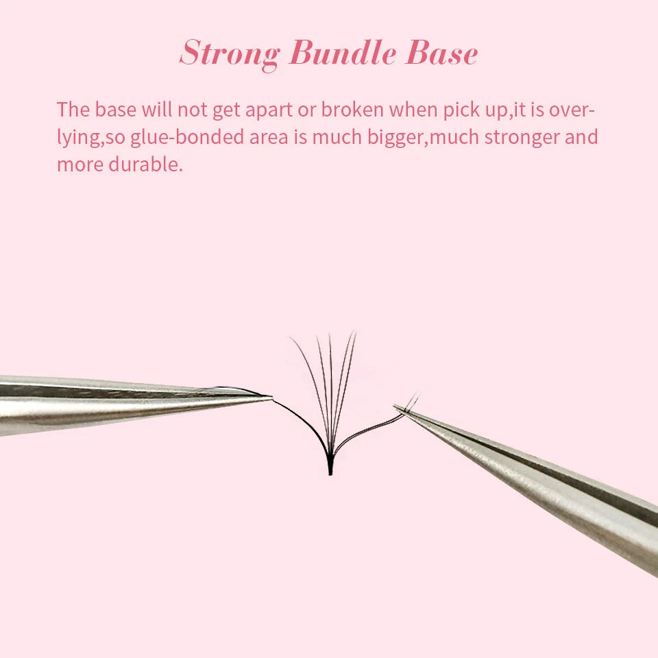 RUJADE Pointy Base Premade Lash Extensions Fans Sharp Stem Pre Made Fans Russian Volume Eyelash Loose Fan Fuax Mink Mix Trays