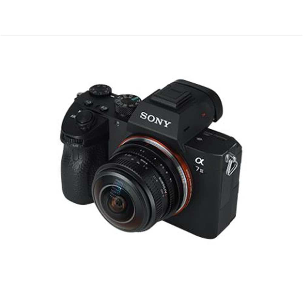7artisans 4mm F2.8 어안렌즈 225 ° E, 후지 XF, M4/3 마운트 카메라용 광각 UAV 수동 초점 카메라 렌즈
