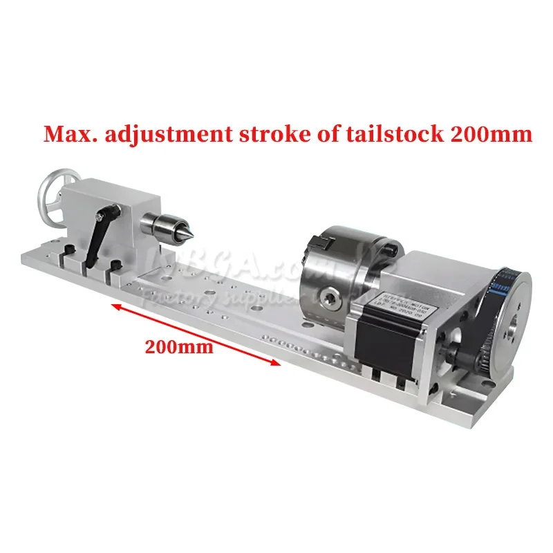 K5M-6-80A CNC 로터리 A-축(척 포함) 80mm 3/4 죠 인덱싱 헤드(CNC 라우터 밀링머신용) 57mm Nema23 모터 6:1