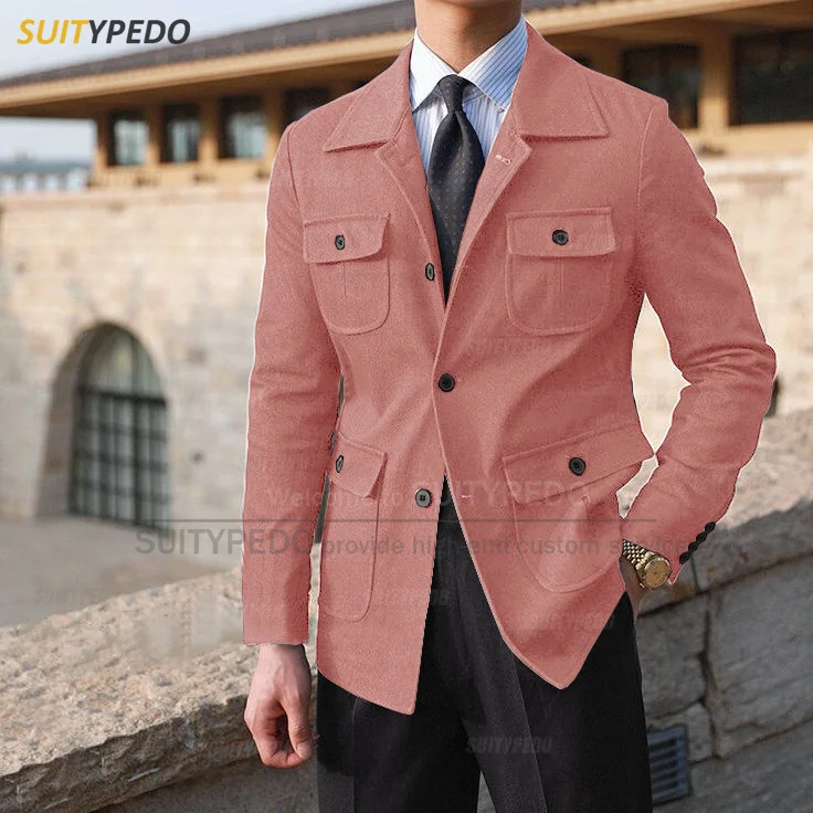 Men Denim Suit Jacket Denim Jacket Men Slim Fit