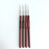 Crochet à tricoter aiguille Dreadlock outils de cheveux crochets en plastique métallique 0.5Mm 0.6Mm 0.7Mm 0.8Mm tissage de cheveux Micro crochet bricolage 2