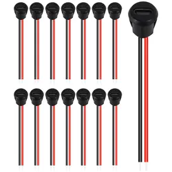 15PCS Waterproof USB - C Female Charging Port with 2 - Pin Connector, 3A (15pcs)