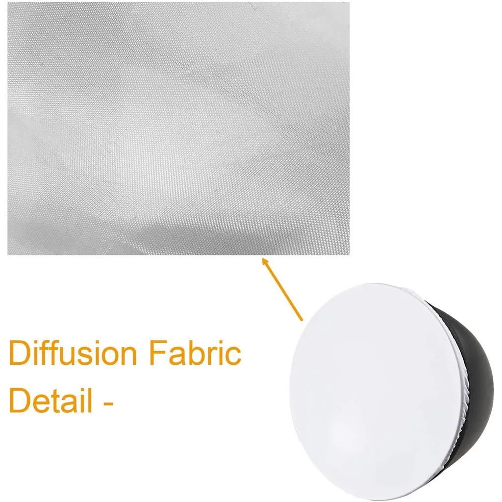 Selens Photography Soft White Diffuser Cloth 7 Inch Strobe Light Diffuser Cloth Fit For Studio Flash Beauty Portrait Reflector