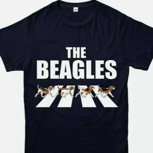 The Beagles T-Shirt Abbey Road London Funny Partywear Gift Tee Uk 60S 70S 80S