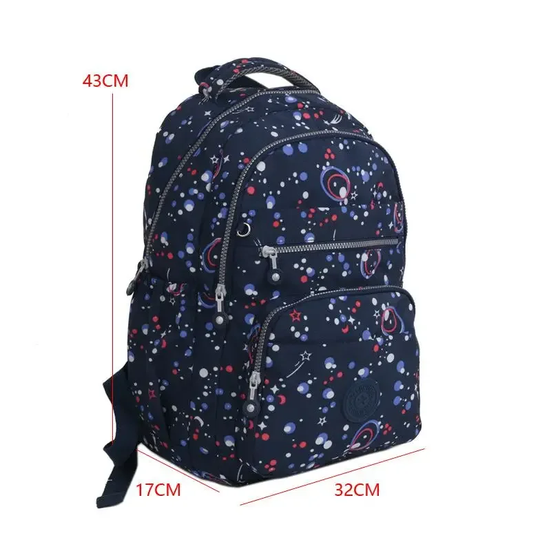 Backpack for men large capacity waterproof multi pocket sac travel bagpack women school bag student nylon cloth bookbag teen ins