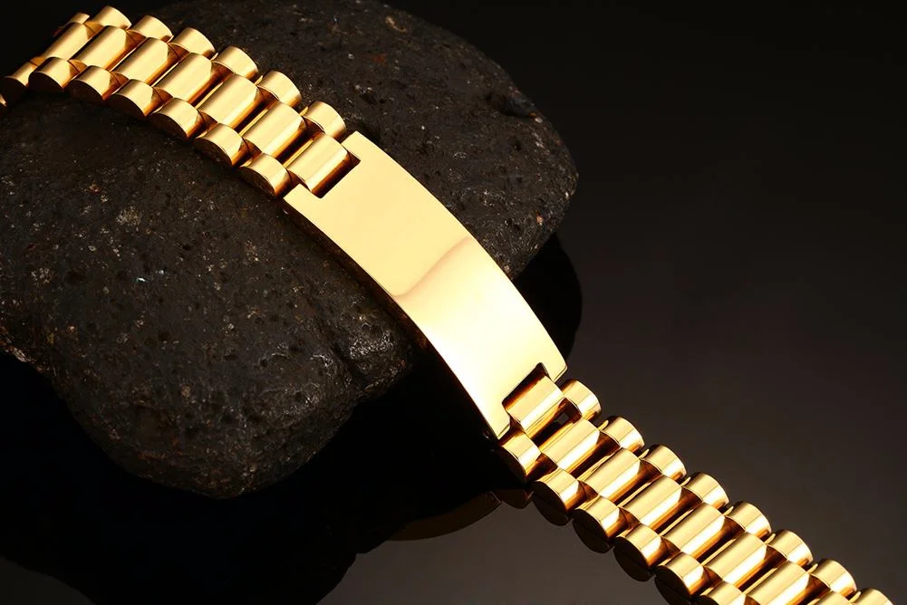 EDLE ARMBAND, MÄNNER ROLLIE KETTE LINK ARMBÄNDER EDELSTAHL ARMBAND ARMBAND MÄNNER LUXUS BAND SCHMUCK – Detail 8