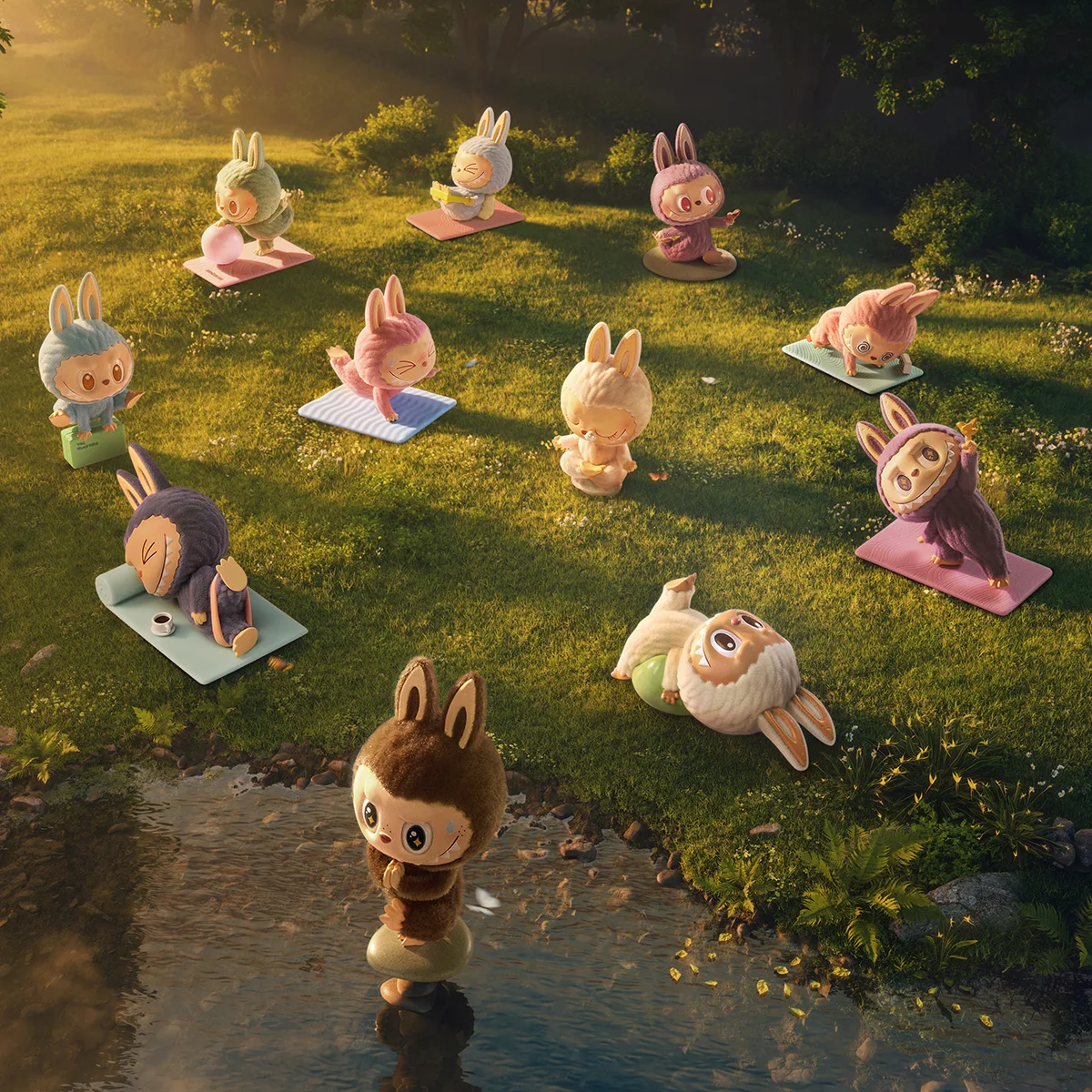 ポップマートラブーボックス,怠惰なヨガシリーズのフィギュア