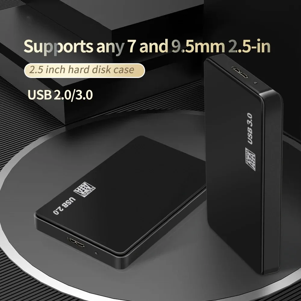 USB 3.0 a 2.5 Polegada Estojo de Disco Rígido, SATA HDD, Gabinete SSD, 5Gbps, Caixa de Disco Rígido Externo para PC, Laptop, Smartphone, PC