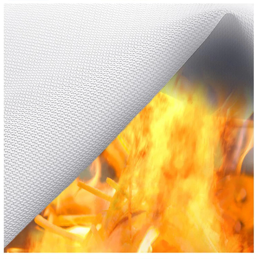 1.2m Portable Fire Blanket Fire Flame Retardant Emergency Survival Shelter Safety Cover Reusable Extinguisher Fireproof Mat