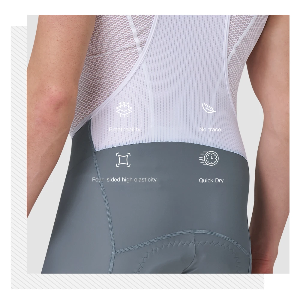 Men Cycling Bib Shorts Mountain Bike Bib Shorts 7H Pro Team Elastic Interface Pad Men MTB Cycling