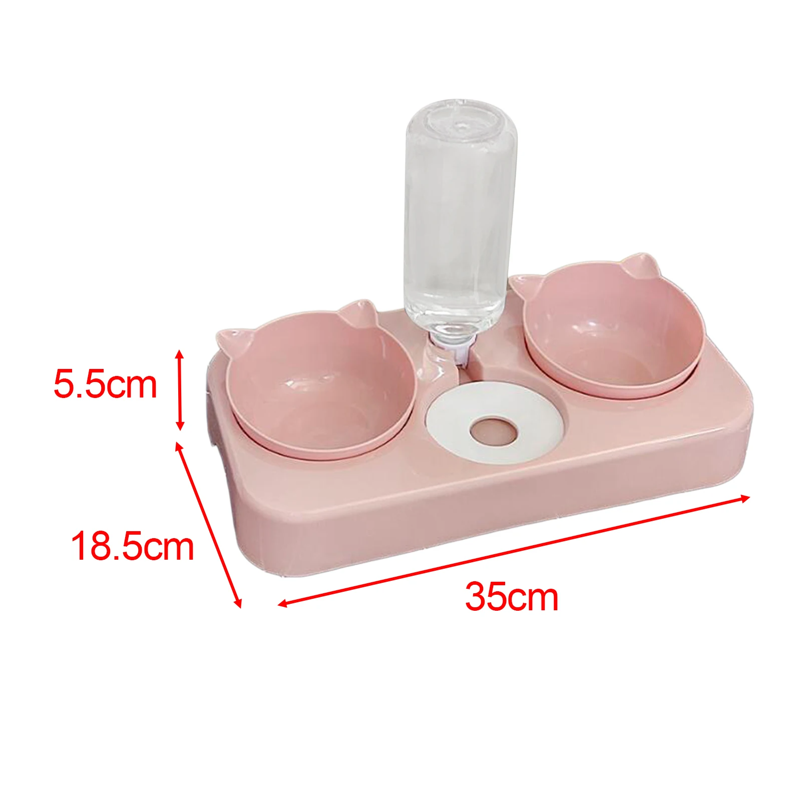 Title 13, Cat Food and Water Bowls Set with Automatic Wat...