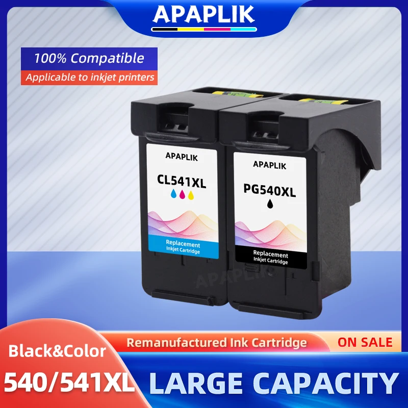 Apaplik Pg540 Cl541 Pg-540 Cl-541 Per Canon 540Xl 541Xl Cartuccia Di Inchiostro Pg 540 Per Pixma Mg4250 Mg3250 Mg3255 Mg3550 Mg4100 Mg4150