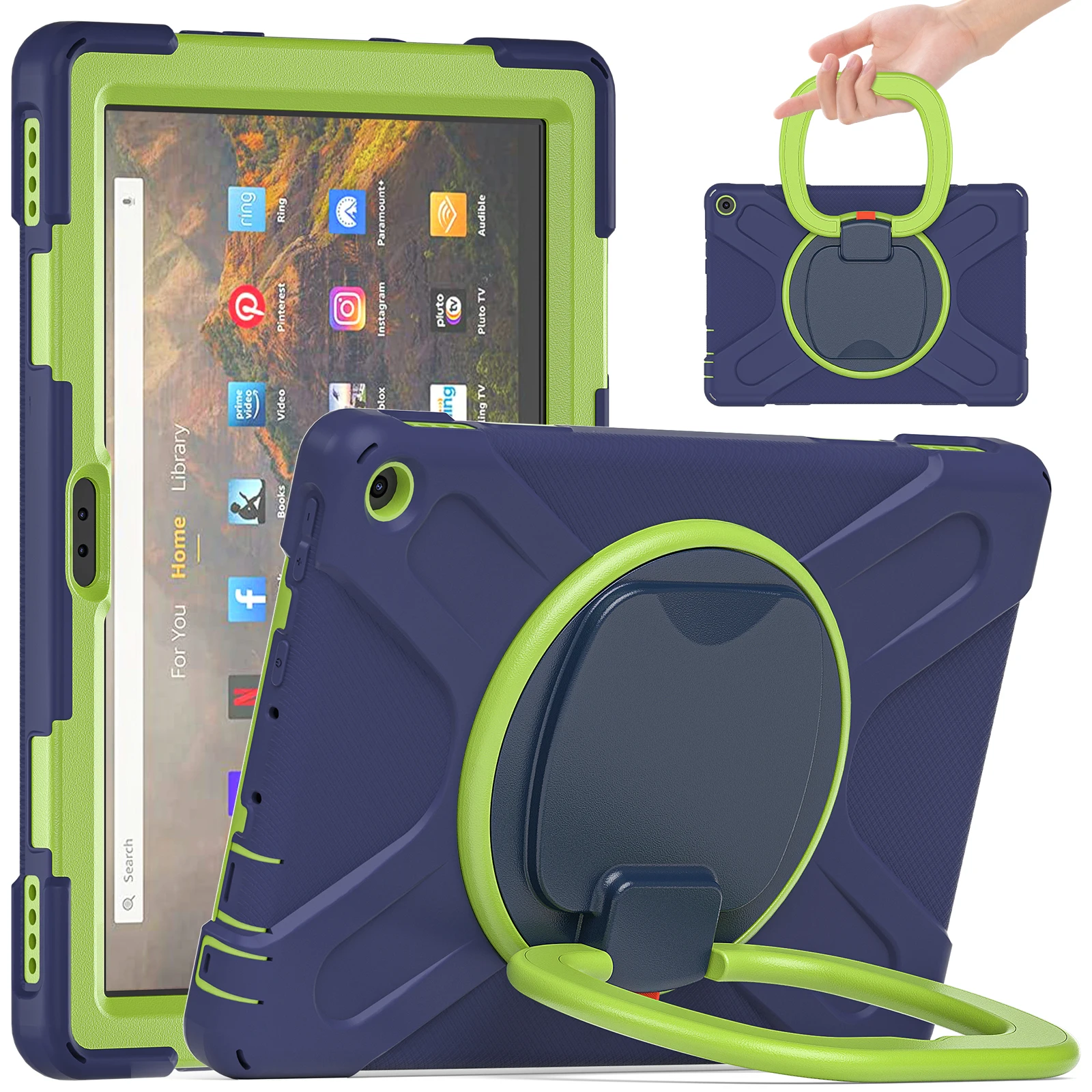Heavy Duty Shockproof Case with 360° Rotatable Handle Grip