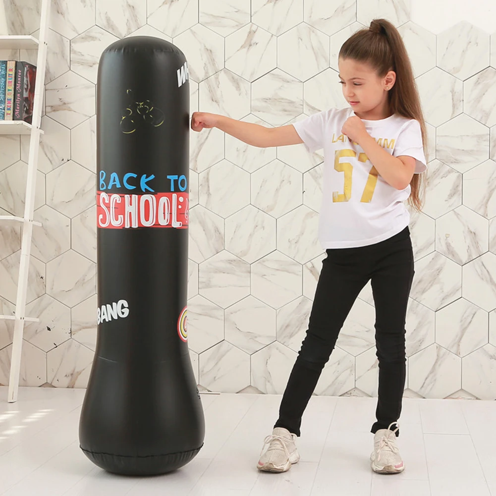 120cm Inflatable Boxing Bag Adult Children Boxing Punch Sandbag Training Target