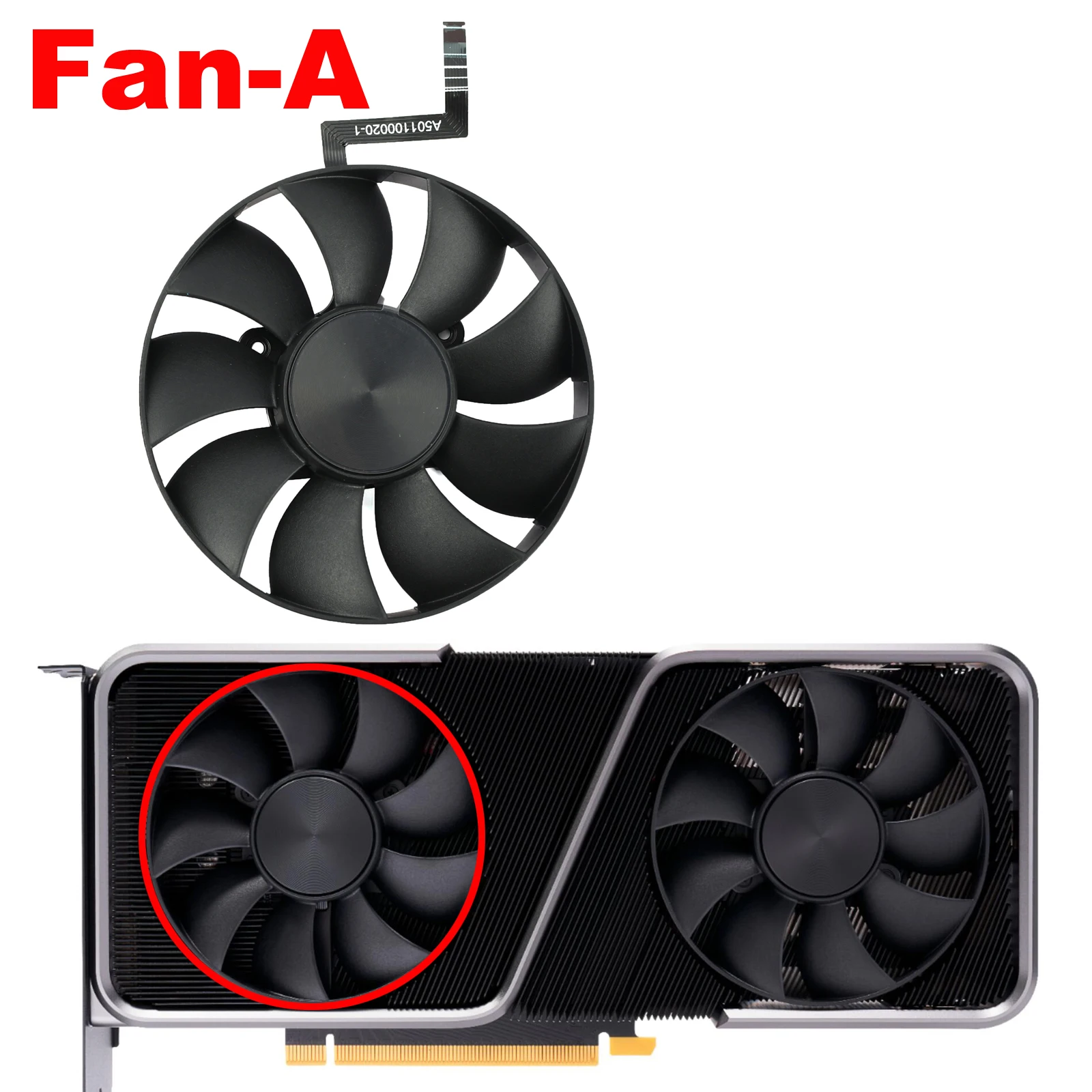 For NVIDIA GeForce RTX 3070 Replacement Graphics Card GPU Fan 85MM