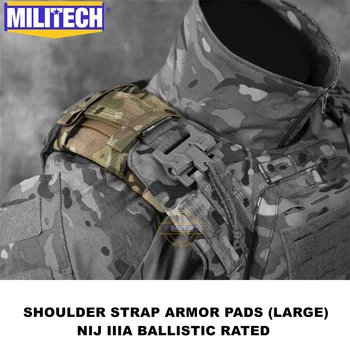 MILITECH Large NIJ Level 3A IIIA 0108.01 Bulletproof Shoulder Strap Armor Pads Modular Ballistic Padding 1