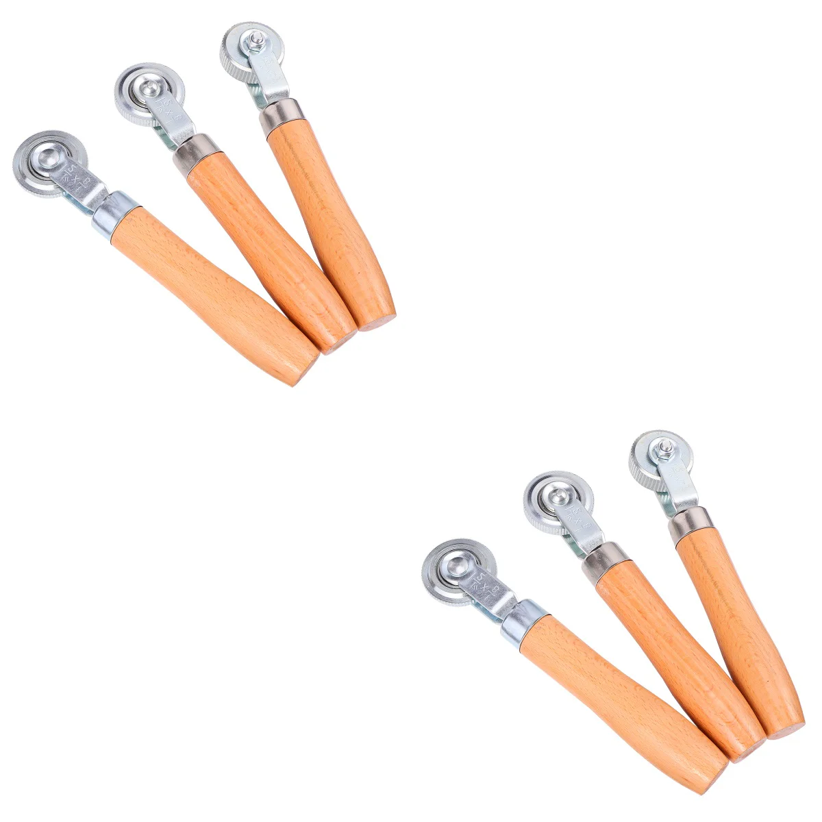 

6 PCS /Set Car Tire Repair Patch Stitch Roller Tire Compaction Wheel Auto Tire Repair Tool (Silver)