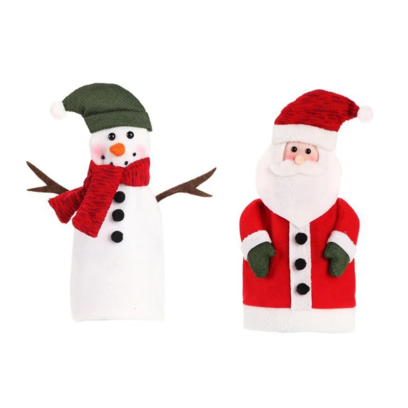 Christmas Wine Bottle Cover Clothing Bottle Dress Santa Wine Bag Wrap For Christmas Holiday Party Table Decor Durable