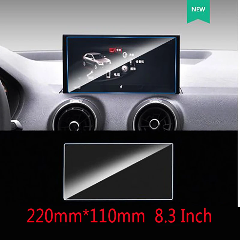 

For Audi Q2 2016-2020 Car GPS Navigation Film LCD Screen Tempered Glass Protective Film Anti-scratch Film Accessories