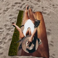 Horse Cartoon Beach Towel Cute Kawaii Room Decor Bath Girls Children Hand Towels For Bathroom Shower 2