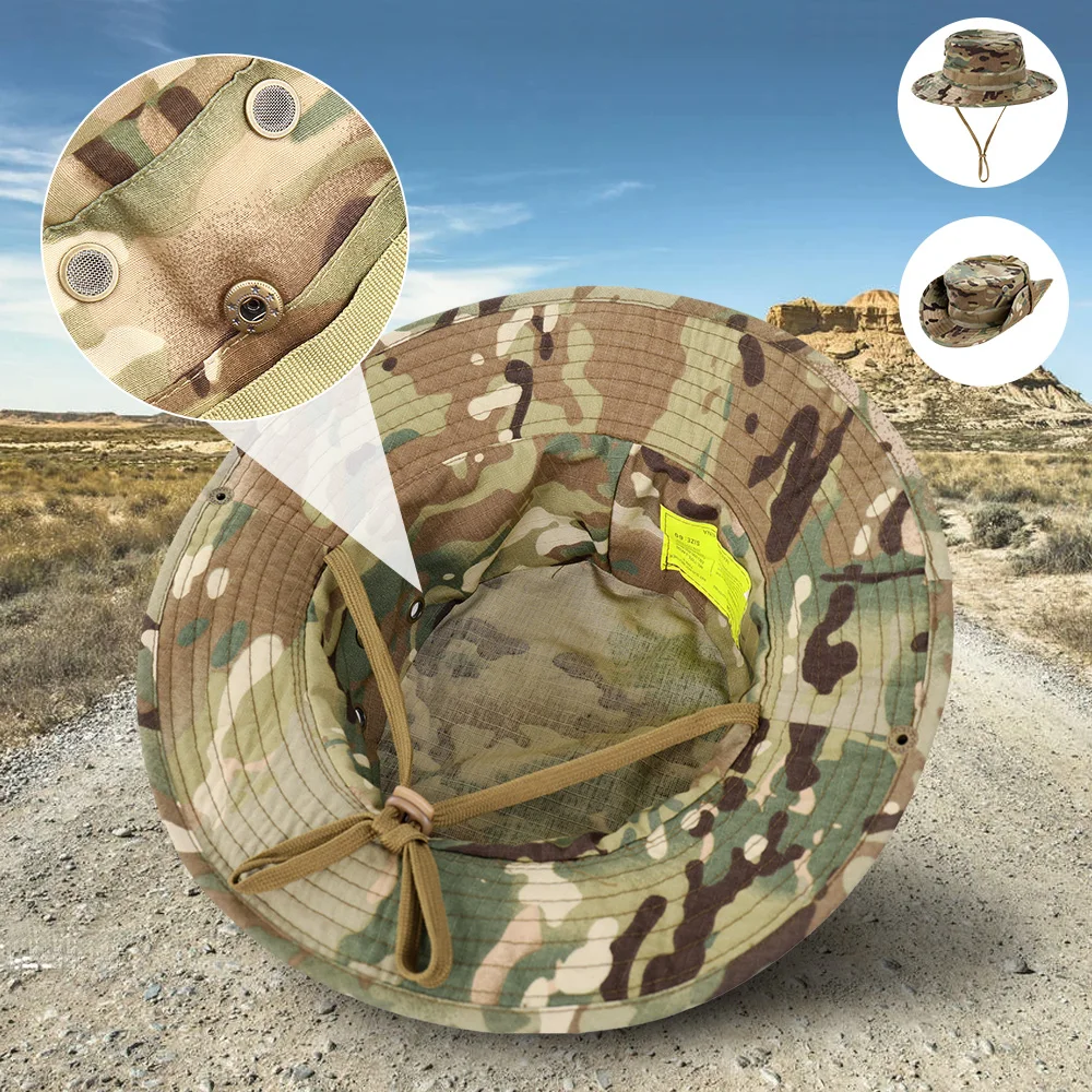 Camouflage Hat Tactical Boonie Hat Tactical Hat Men Women Outdoor Sports