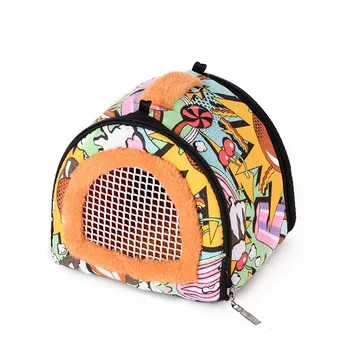 Borsa da viaggio per criceti traspirante per piccoli animali domestici Gabbia per aliante per zucchero Guinea Pig Trasportino per animali Coniglio Furetto Coniglietto Pappagallo Borse per imbracature