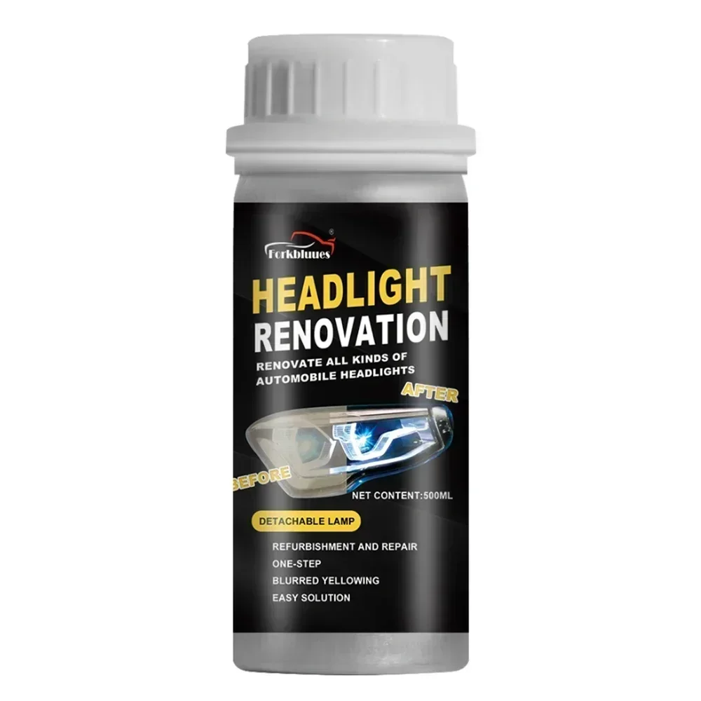 800ml Headlights Liquid Polymer Headlight Chemical Polish Repair Fluid Refurbishment Scratch Repair Polishing for Motorcycle
